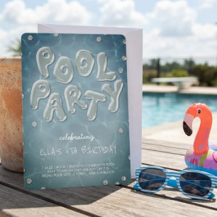 Splish Splash Verjaardagsfeest Zwembad Feest Uitno Kaart