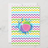 Splish splash verjaardagsfeestje bash roze party kaart (Achterkant)