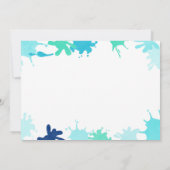 Splish Splash verjaardagsuitnodiging Meisje Pool P Kaart (Achterkant)