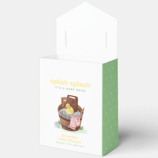 Splish Splash Wastafel Rubber Eend Baby Shower  Bedankdoosjes (Open)