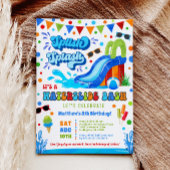 Splish Splash Waterslide Bash Jongen Verjaardag Kaart