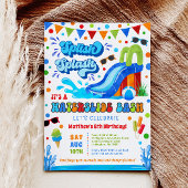 Splish Splash Waterslide Bash Jongen Verjaardag Kaart