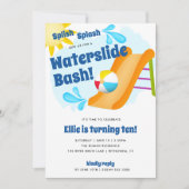 Splish Splash Waterslide Bash, Zomer Leuke Verjaar Kaart (Voorkant)