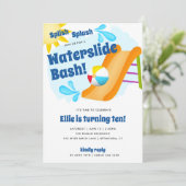Splish Splash Waterslide Bash, Zomer Leuke Verjaar Kaart (Staand voorkant)