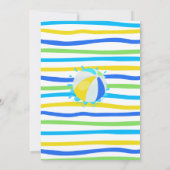 Splish Splash Waterslide Verjaardag Blauw Groen Zw Kaart (Achterkant)