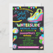Splish Splash Waterslide Verjaardagsfeestje school Kaart (Voorkant)