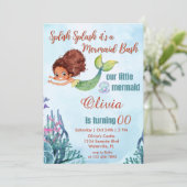 Splish Splash Zeemeermin Bash Bruin Elke Leeftijd  Kaart (Staand voorkant)