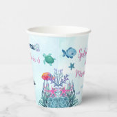 Splish Splash Zeemeermin Bash Elke Leeftijd Meisje Papieren Bekers (Rechts)