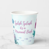 Splish Splash Zeemeermin Bash Elke Leeftijd Meisje Papieren Bekers (Voorkant)