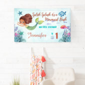 Splish Splash Zeemeermin Bash Meisjes 1e Verjaarda Spandoek (Insitu)