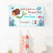 Splish Splash Zeemeermin Bash Meisjes 3e verjaarda Spandoek (Insitu)