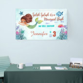 Splish Splash Zeemeermin Bash Meisjes 3e verjaarda Spandoek (Beurs)