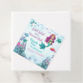 Splish Splash Zeemeermin Bash Paarse Bedankt Bedankjes Labels (In situ)