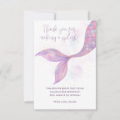 Splish Splash Zeemeermin Bedankt Card (Voorkant)