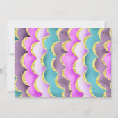 Splish Splash Zeemeermin Foto Uitnodiging (Achterkant)