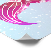 Splish Splash Zeemeermin Meisje 1e Verjaardag Welk Poster (Hoek)