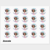 Splish Splash Zeemeermin Party Plain Ronde Sticker (Vel)