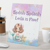 Splish Splash Zeemeermin Party Sign Reclamebord Met Voetstuk (Insitu)