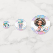 Splish Splash Zeemeermin Party Table Confetti (Achterkanten)