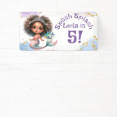 Splish Splash Zeemeermin Party Verjaardag Spandoek (Insitu)