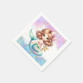 Splish Splash Zeemeermin Plain Party Servetten (Hoek)