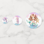 Splish Splash Zeemeermin Plain Party Table Confett Confetti (Achterkanten)