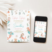 'Splish Splash' Zeemeermin Uitnodiging voor verjaa