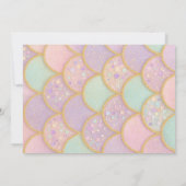 Splish Splash Zeemeermin Verjaardag Foto uitnodigi Kaart (Achterkant)