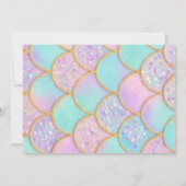 Splish Splash Zeemeermin Verjaardag Foto uitnodigi Kaart (Achterkant)