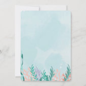 Splish Splash Zeemeermin Verjaardag onder het Zee  Kaart (Achterkant)