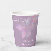 Splish Splash Zeemeermin Verjaardag Papieren Cups Bekers (Voorkant)