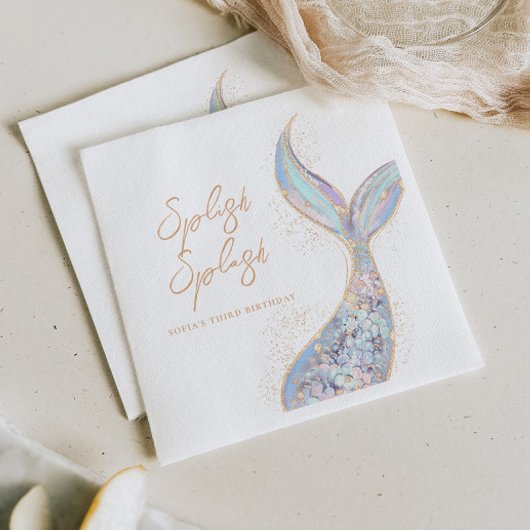 Splish Splash Zeemeermin Verjaardag Servet