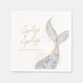 Splish Splash Zeemeermin Verjaardag Servet (Voorkant)