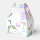 Splish splash zeemeermin verjaardags bash bedankdoosjes (Achterkant)