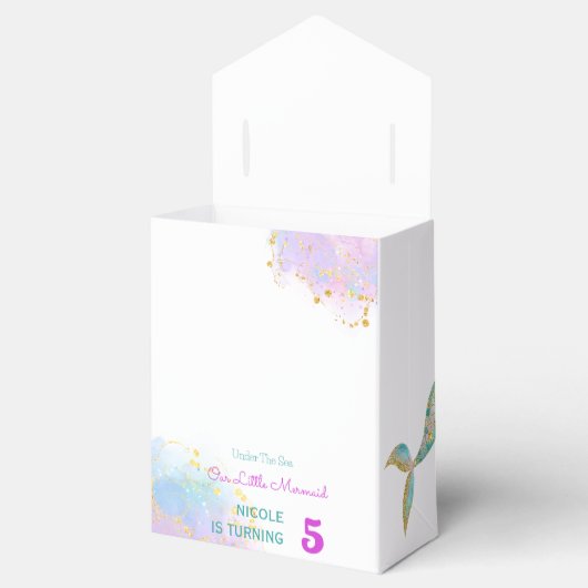 Splish splash zeemeermin verjaardags bash bedankdoosjes (Geopend)
