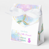 Splish splash zeemeermin verjaardags bash bedankdoosjes (Voorkant Zijde)