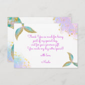 Splish splash zeemeermin verjaardags bash bedankkaart (Voorkant / Achterkant)