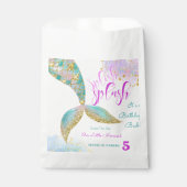 Splish splash zeemeermin verjaardags bash bedankzakje (Voorkant)