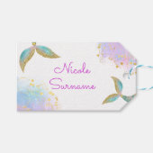 Splish splash zeemeermin verjaardags bash cadeaulabel (Voorkant (Horizontaal))