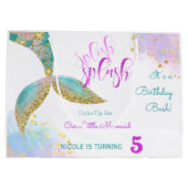 Splish splash zeemeermin verjaardags bash groot cadeauzakje (Achterkant)