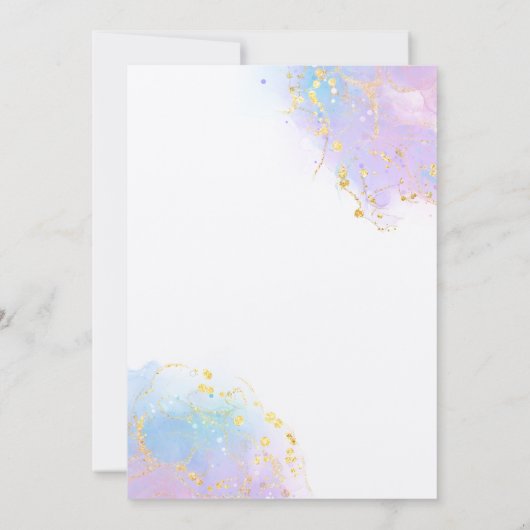 Splish splash zeemeermin verjaardags bash kaart (Achterkant)