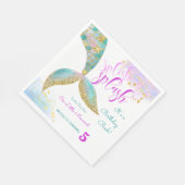 Splish splash zeemeermin verjaardags bash servet (Hoek)