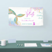 Splish splash zeemeermin verjaardags bash spandoek (Beurs)