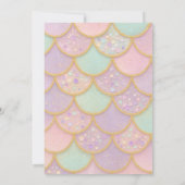 splish splash zeemeermin verjaardagsuitnodiging kaart (Achterkant)