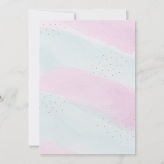 splish splash zeemeermin verjaardagsuitnodiging kaart (Achterkant)