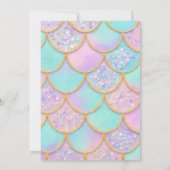 splish splash zeemeermin verjaardagsuitnodiging kaart (Achterkant)