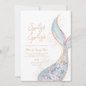 splish splash zeemeermin verjaardagsuitnodiging kaart (Voorkant)