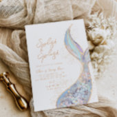 splish splash zeemeermin verjaardagsuitnodiging kaart