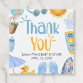 Splish Splash Zomer Baby Shower Bedankjes Labels (Voorkant)