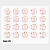 Splish Splash Zomer Baby Shower Ronde Sticker (Vel)